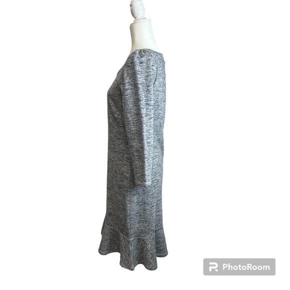 NWT Talbots Shift Dress Women’s sz. SMALL‎ Gray TERRY FLOUNCE HEM - Picture 3 of 8